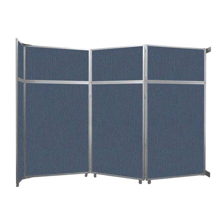 Versare Operable Wall Folding Room Divider 11'9" x 8'5-1/4" Ocean Fabric 1070315